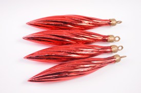 Set 4 picos Navidad alargados ROJO (1)